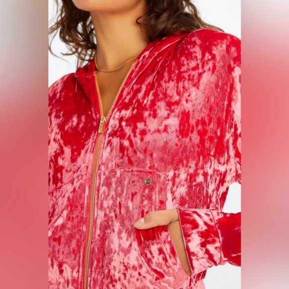 Fabletics Pink Velour Zip Up Hoodie - Picture 10 of 11